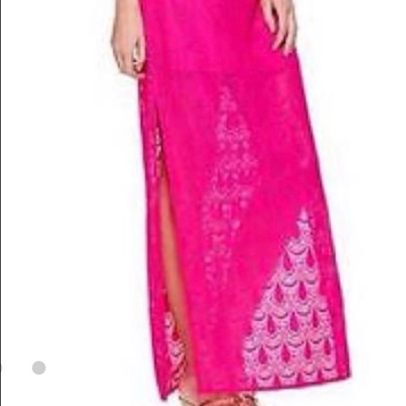 Lilly Pulitzer Emmett Maxi In Magenta - Picture 2 of 5